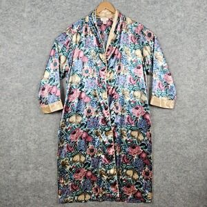 Amelias Womens Vintage 100% Polyester Floral Robe Duster Housecoat & Belt Size S